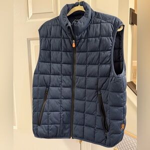 Save The Duck Men's size large Navy Quilted Vest